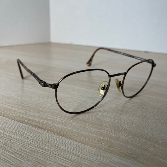 Vintage Gucci GG1363 BH1 Eyeglasses Brown Round Frames Only 145 READ - Picture 1 of 10